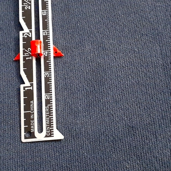 Oakley Men's Overlock Sweater 472546 Foggy Blue Yellow Stitching Pullover Large - Picture 7 of 7